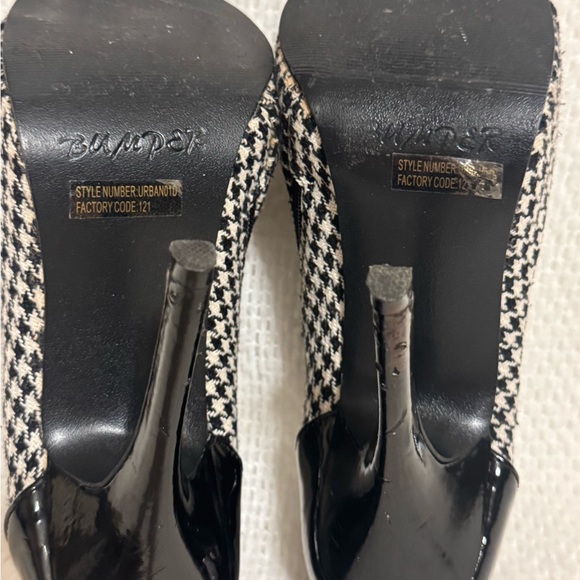 Bumper Sz 8 Houndstooth Pattern Heels GUC 😊😊 - Picture 3 of 7